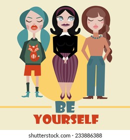 'Be yourself' poster/card