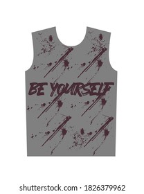 be yourself print for t-shirt graphic vector