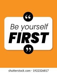 Be yourself Quote Vector Template for social media Illustrator design