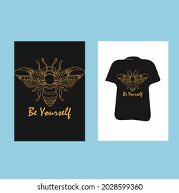 Be Yourself T-Shirt Template Design.