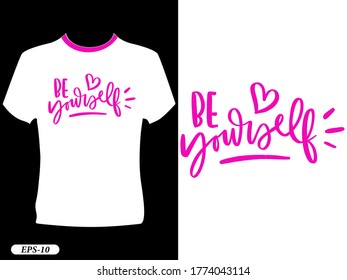 Seien Sie selbst Typografie-Design-T-Shirt