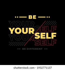 be yourself typography for print t shirt
