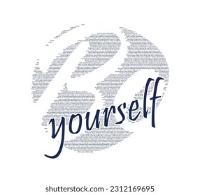 Be yourself vector for T- shirts and other 