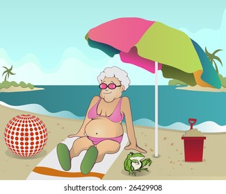 Beach granny on Meet Marna,