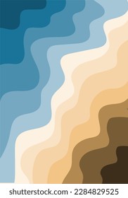 Beach abstract background, portrait color gradient wave shape, for website business,travel,poster,brochure,card.
