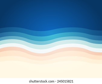 Beach Abstract Background, Vector, Illustration