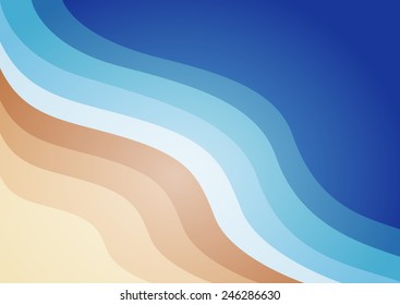 Beach abstract background, vector, illustration