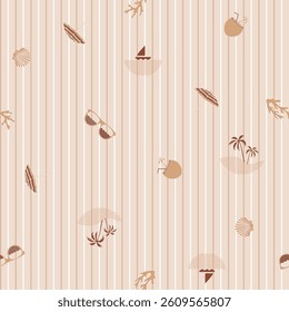 Beach Abstract Stripe Fabric Pattern