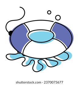 Icono de dibujo de mano de accesorios de playa