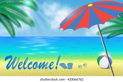 beach accessories for summer holidays by the sea
