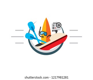 beach activity stuff