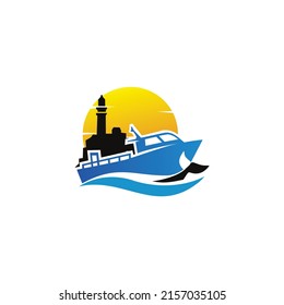 
beach adventure is a logo that combines a ship with waves and whales