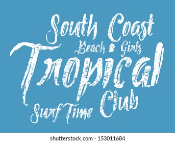 beach art slogan vector at
