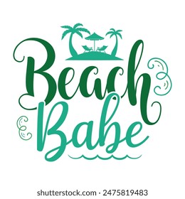 Beach Babe Retro Summer , Beach, vacation,, t-shirt design 