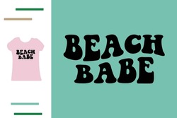 Beach Babe T Shirt Design