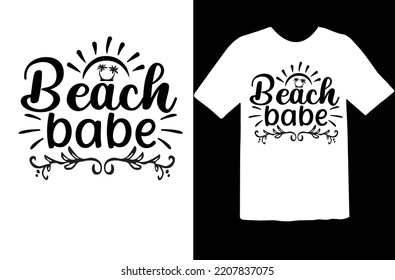 Beach babe t shirt design