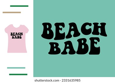 Beach babe t shirt design