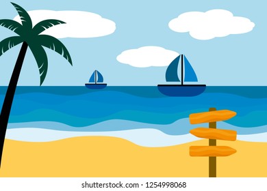 beach backgroud vector editable