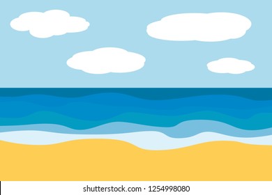 beach backgroud vector editable