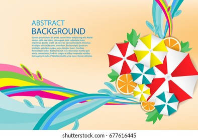 Beach background and blue wave. You can put the text into the co