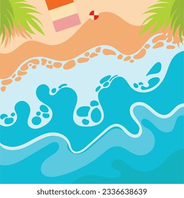beach background graphic vector illustration