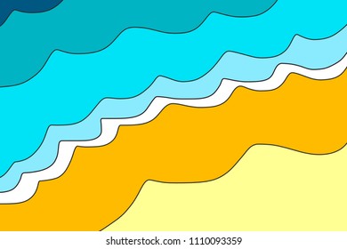 Beach background illustration