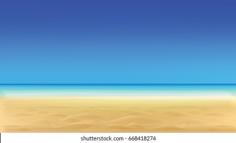Beach background, no sun, no clouds, vector eps10 illustration