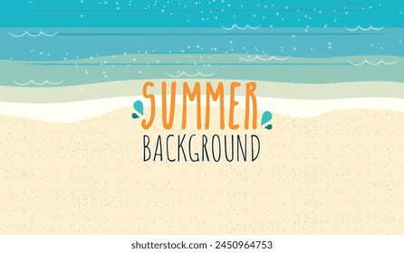 Beach background with sand and sea