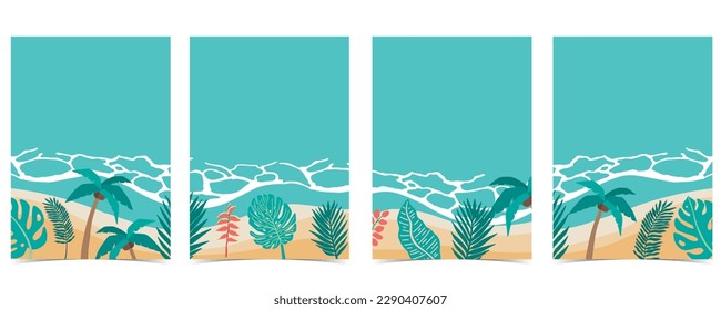 Fondo de playa con mar y cielo durante el día con colores pastel