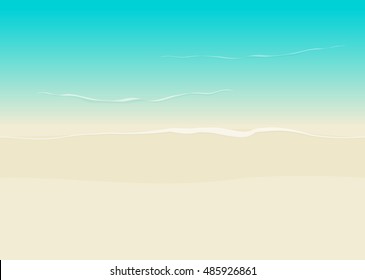 Beach background seamless top view vector illustration, sea coast and beach sand backdrop