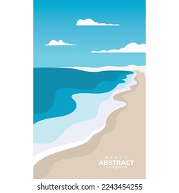 beach background for social media. ocean vector illustration