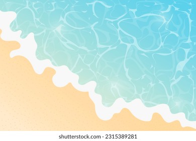 Beach background. Top view. Vector design.