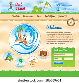Beach Background for travel website