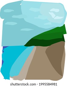 
beach background vector design for stock photos