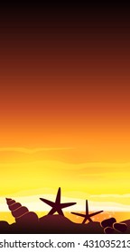 Beach background. Vector illustration