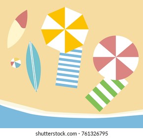 beach background. Vector illustration
