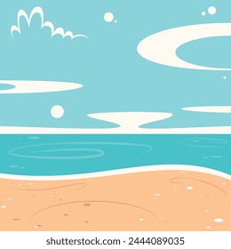 Beach background vector illustration graphic