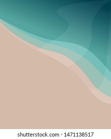 Beach background, vector illustration, sea shore.