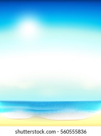 Beach background, vertical vector image