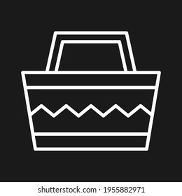 Beach bag, basket Icon vector image. Can be used for Summer and Holidays. Suitable for mobile apps, web apps and print media.