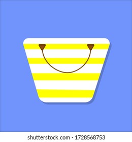  Bolsa de playa. Ilustración vectorial Eps 10.