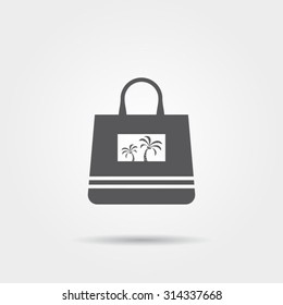 Beach bag icon