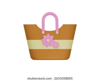  beach bag icon 3d illustration render