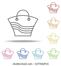 Beach bag icon. Elements of Camping in multi colored icons. Simple icon for websites, web design, mobile app, info graphics