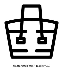 beach bag icon isolated sign symbol vector illustration - high quality black style vector icons
