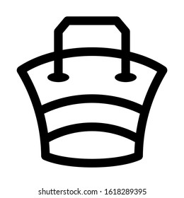 beach bag icon isolated sign symbol vector illustration - high quality black style vector icons
