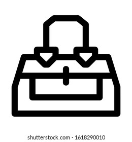 beach bag icon isolated sign symbol vector illustration - high quality black style vector icons
