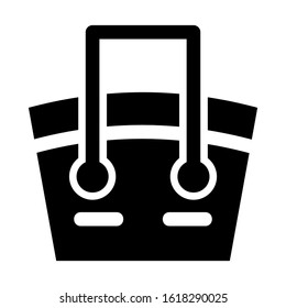 beach bag icon isolated sign symbol vector illustration - high quality black style vector icons
