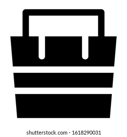 beach bag icon isolated sign symbol vector illustration - high quality black style vector icons

