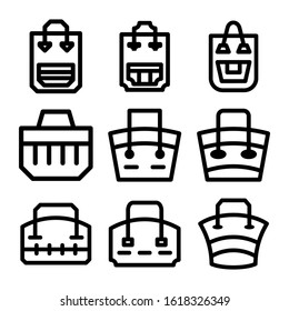 beach bag icon isolated sign symbol vector illustration - Collection of high quality black style vector icons
